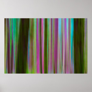 Abstract of Hoh Rain Forest at Dusk Washington Poster