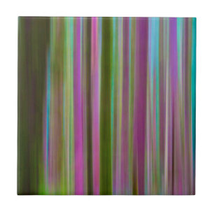 Abstract of Hoh Rain Forest at Dusk Washington Tile