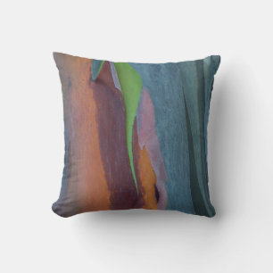 Abstract Of Rainbow Gum Tree Throw Pillow
