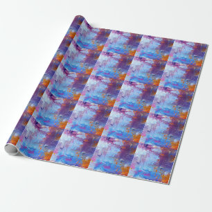 Abstract Oil: Canvas Texture Background Wrapping Paper
