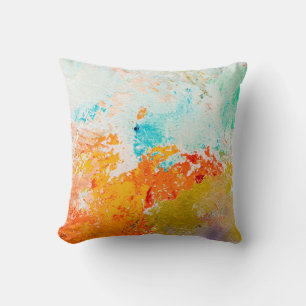 abstract oil paint texture on canvas, backgroundba throw pillow