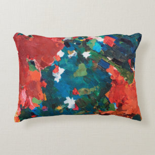 Abstract oil painting background on canvas texture accent pillow