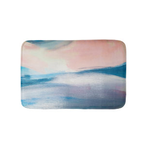 Abstract oil painting, canvas texture. bath mat