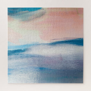 Abstract oil painting, canvas texture. jigsaw puzzle