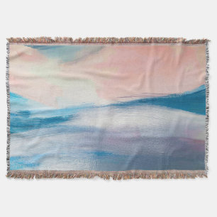 Abstract oil painting, canvas texture. throw blanket