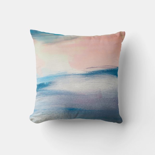 Abstract oil painting, canvas texture. throw pillow (Front)