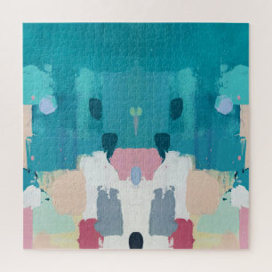 Abstract oil painting, colourful texture. jigsaw puzzle