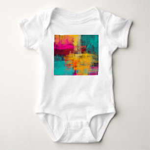 Abstract oil painting, expressive background. baby bodysuit