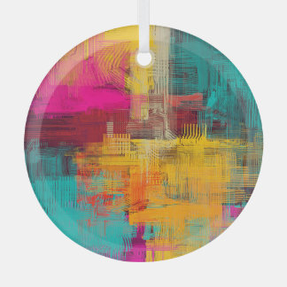 Abstract oil painting, expressive background. glass ornament