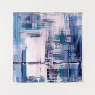 Abstract oil painting on canvas, hand drawn artwor tapestry