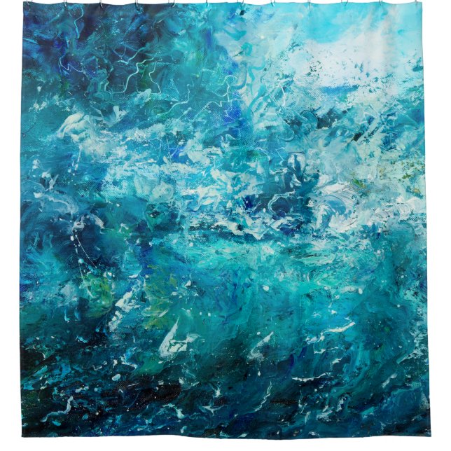  abstract oil painting showing waves in ocean or s (Front)