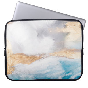 Abstract oil texture background. Paint on canvas. Laptop Sleeve