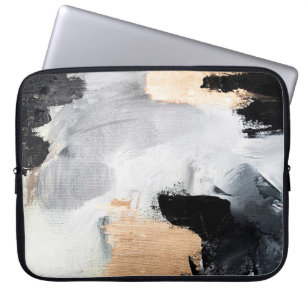Abstract oil texture background. Paint on canvas. Laptop Sleeve