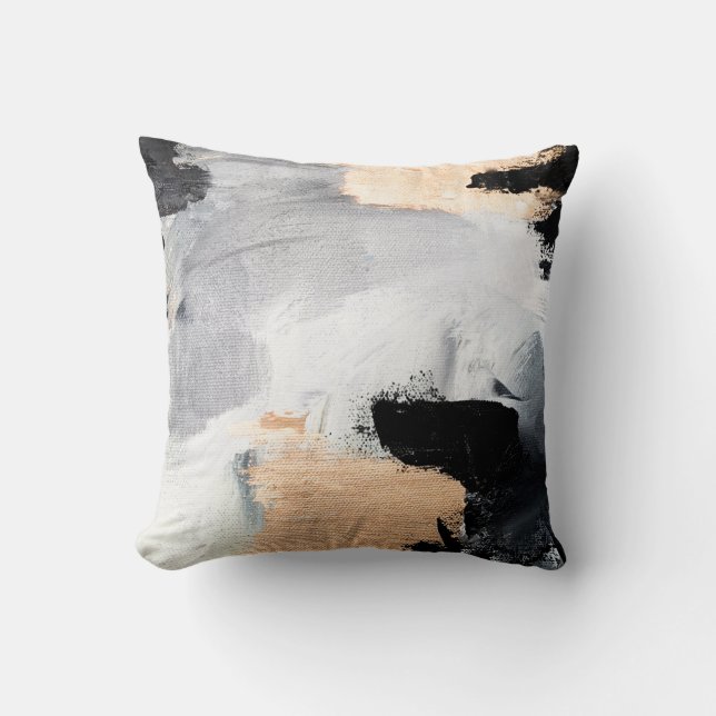 Abstract oil texture background. Paint on canvas.  Throw Pillow (Front)
