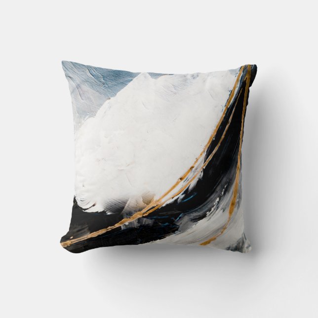 Abstract oil texture background. Paint on canvas.  Throw Pillow (Front)