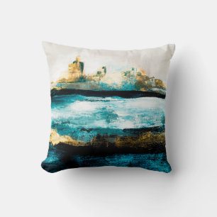 Abstract oil texture background. Paint on canvas.  Throw Pillow
