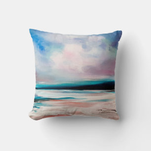 Abstract oil texture background. Paint on canvas. Throw Pillow