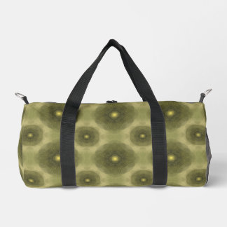 Abstract Olive Green Flower Seamless Pattern Duffle Bag