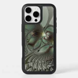 Abstract Olive Sage Green Grey Fractal Art Fantasy
