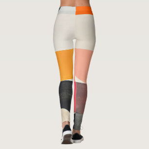 Abstract ombre shapes distressd leggings