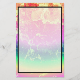 Abstract - On Fire with Psychedelic Rainbow Colour Stationery
