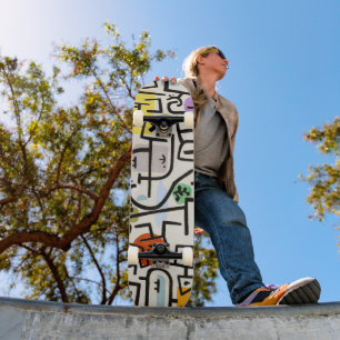 Abstract on Wheels Skateboard