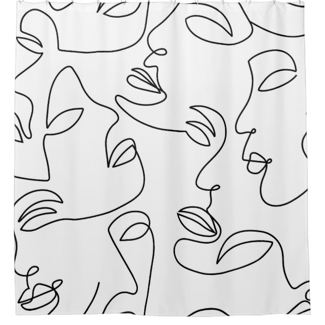Abstract One Line Face Pattern (Front)