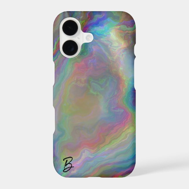 Abstract Opal Agate Personalized Phone Case (Back)