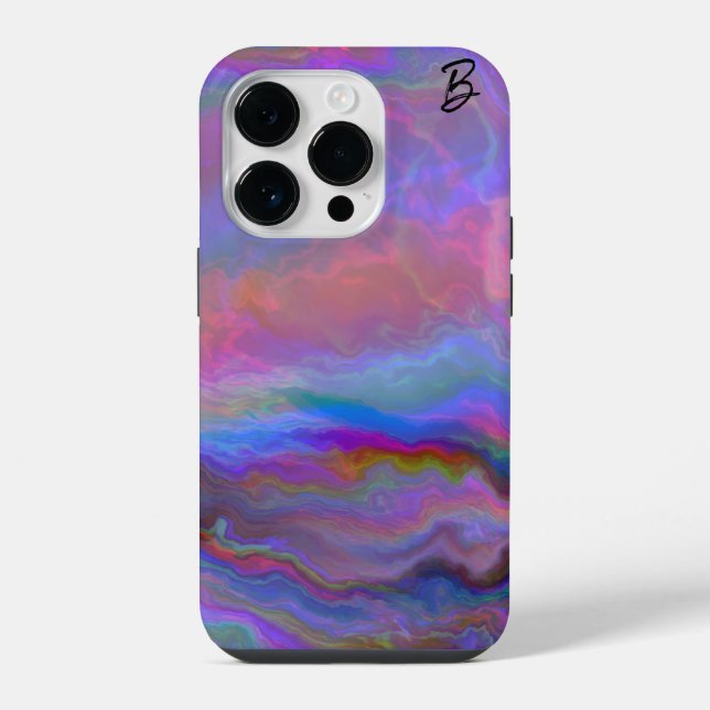 Abstract Opal Agate Personalized Phone Case (Back)