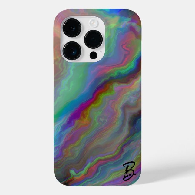 Abstract Opal Agate Personalized Phone Case (Back)