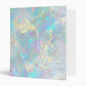 abstract opal faux glitter details binder (Front/Inside)
