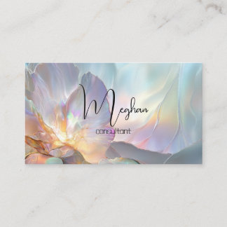 Abstract Opal Pastel Business Card