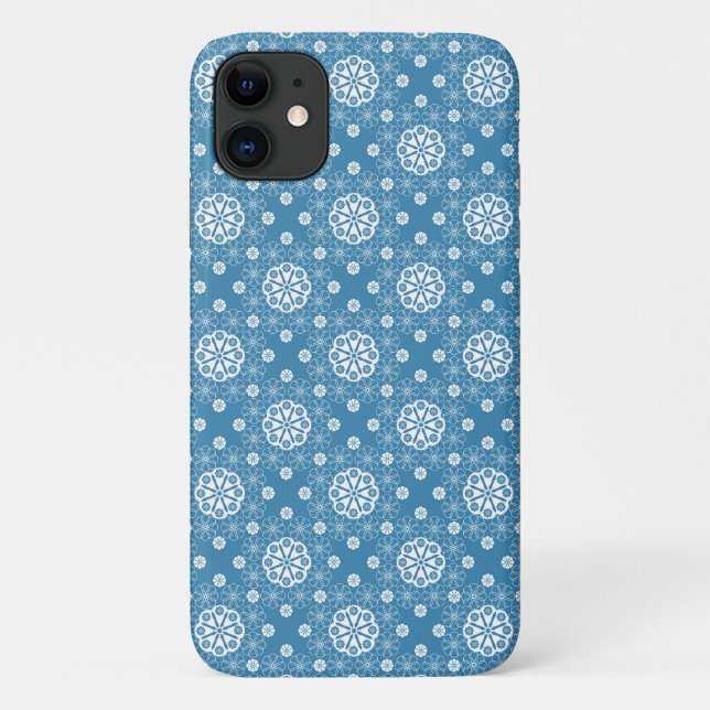 Abstract openwork floral pattern in light blue Case-Mate iPhone case (Back)