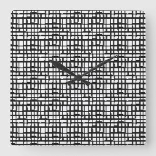 Abstract Optical Grid Square Wall Clock
