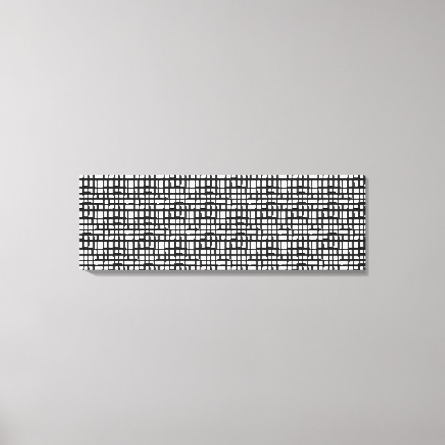 Abstract Optical Grid Wrapped Canvas Print (Front)