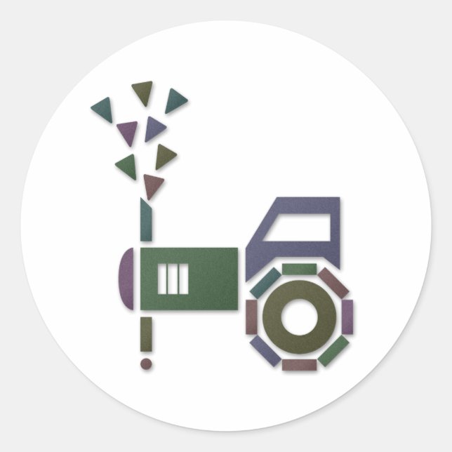 Abstract-or Classic Round Sticker (Front)