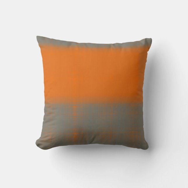 Abstract Orange 3 Throw Pillow (Front)