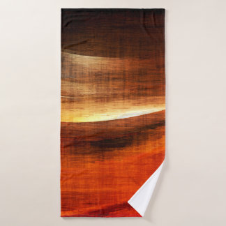 Abstract Orange and Black Texture Background Image Bath Towel
