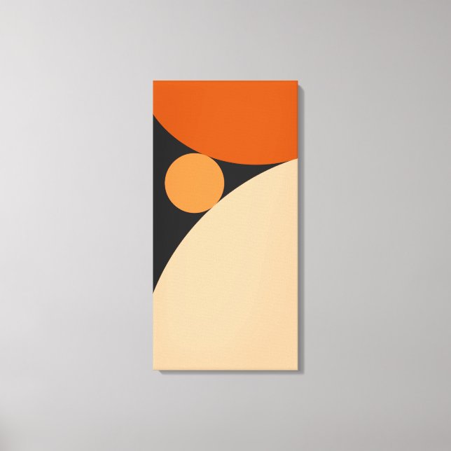 Abstract Orange and Peach Circles Canvas Print (Front)