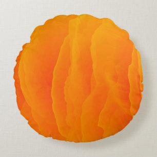 Abstract orange background colorful round pillow
