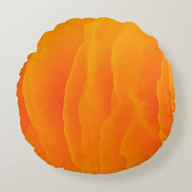 Abstract orange background colorful round pillow (Front)