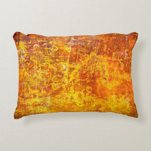Abstract orange background texture concrete wall, accent pillow