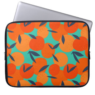 Abstract Orange Fruit Pattern Laptop Sleeve
