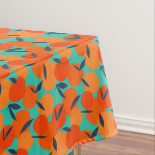Abstract Orange Fruit Pattern Tablecloth