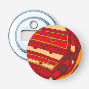 Abstract Orange Panels Bottle Opener