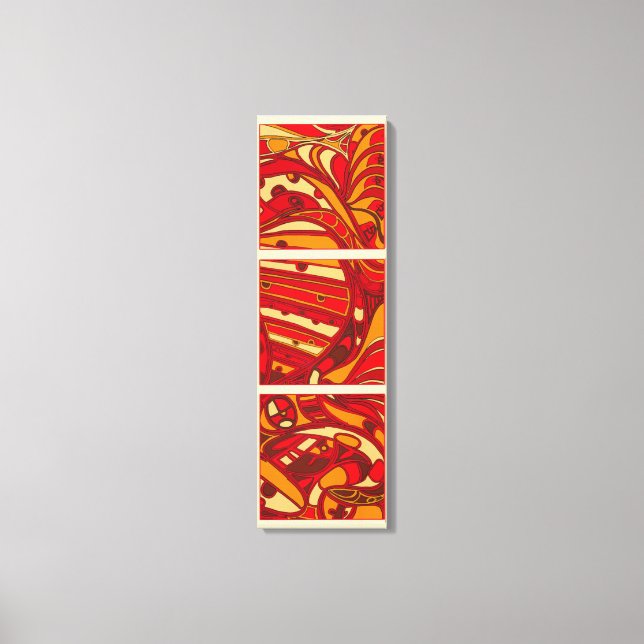 Abstract Orange Panels Canvas Print (Front)