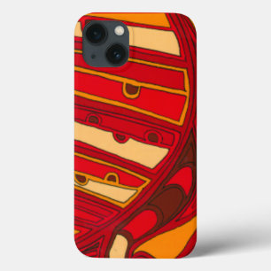 Abstract Orange Panels iPhone 13 Case