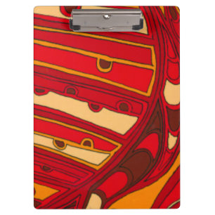 Abstract Orange Panels Clipboard