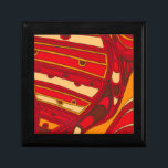 Abstract Orange Panels Gift Box<br><div class="desc">A surrealist dream, these brightly coloured abstract orange panels look like melted wax flowing through a canvas. A Jennifer Goldberger creation, this work is amazing in its imaginative use of colour and lines. Order yours today!</div>