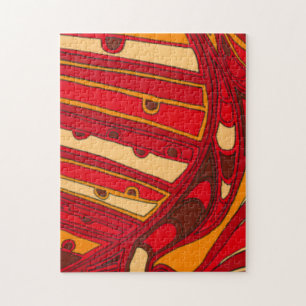 Abstract Orange Panels Jigsaw Puzzle